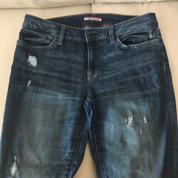 Jeans comfy. Ankle cuffs fold to show thread. EUC - Picture 4 of 4